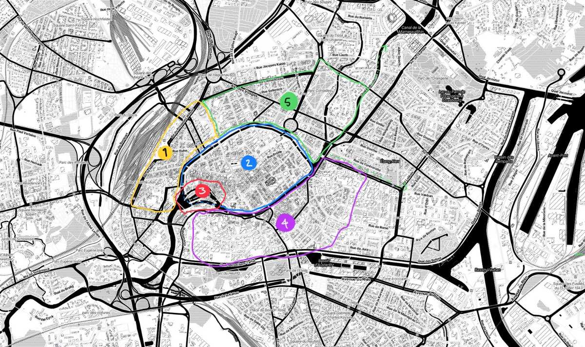 Some of the more touristical neighborhoods, described below.
