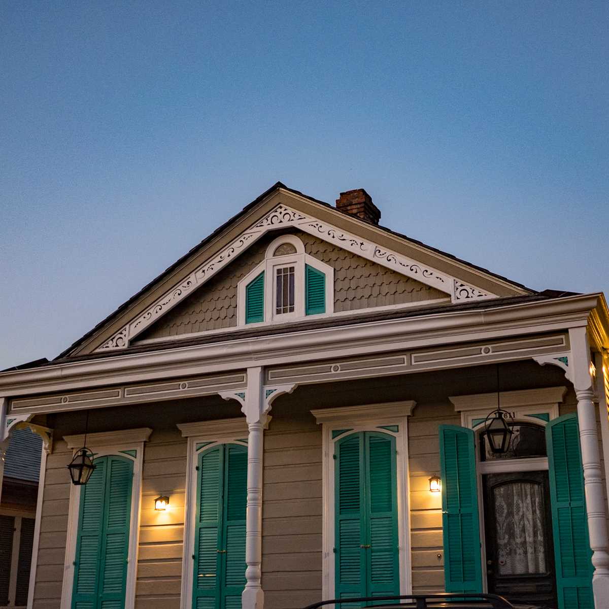 Decorated porch